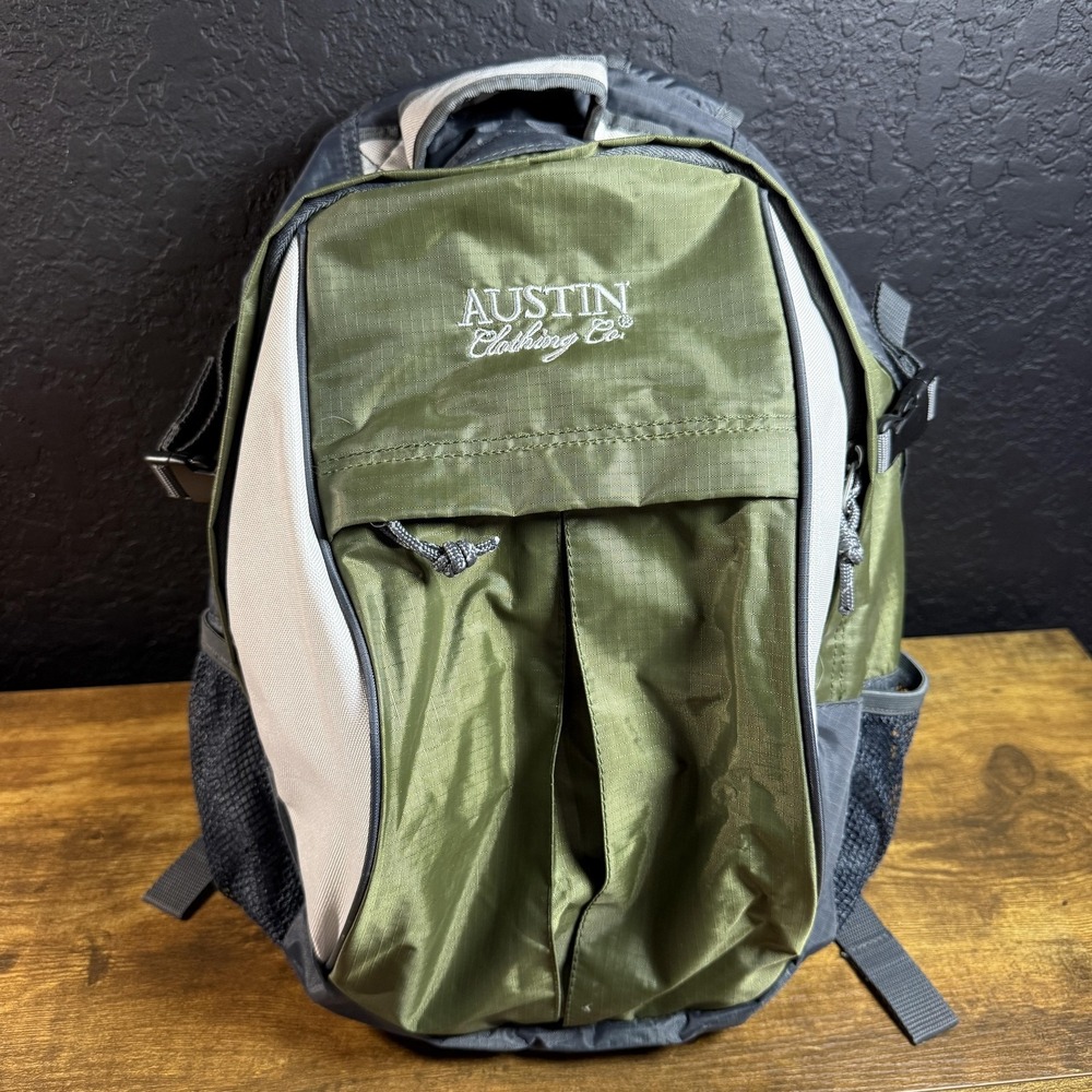 Austin Clothing Co Ripstop‎ Green Nylon Daypack Backpack Unisex OS
